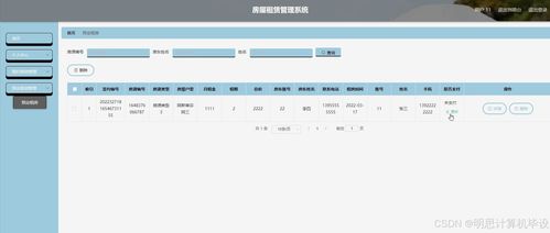 基于Java与Vue的房屋租赁管理系统